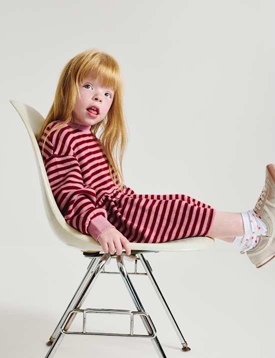 Katoenrijke, comfortabele jurk met streepmotief (2 - 8 jaar)