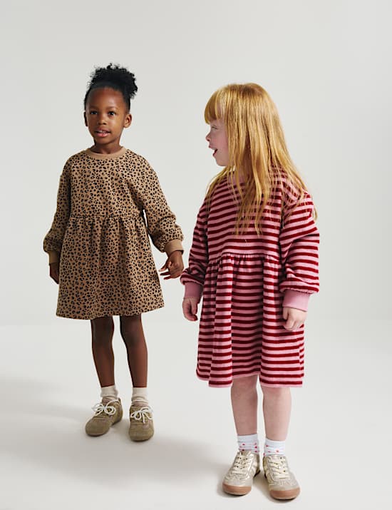 Katoenrijke, comfortabele jurk met streepmotief (2 - 8 jaar)