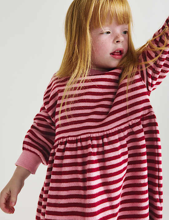 Katoenrijke, comfortabele jurk met streepmotief (2 - 8 jaar)