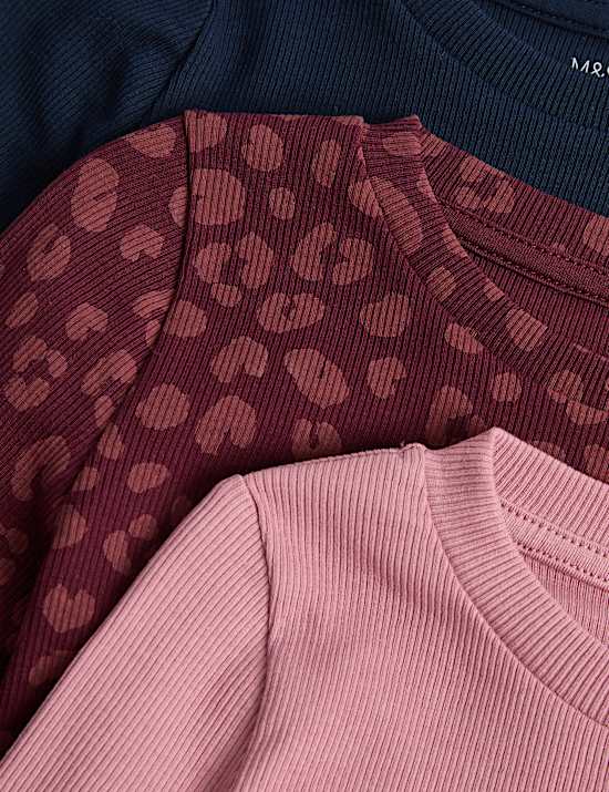 3 Pack Cotton Rich Tops (2-10 Yrs)