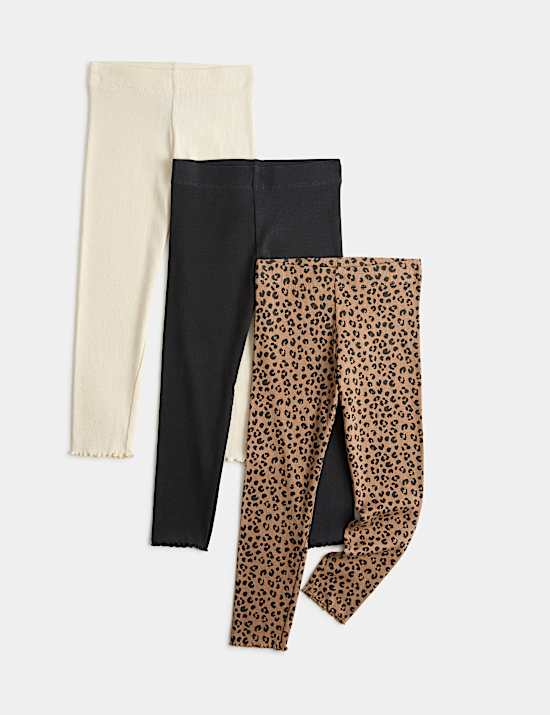 3 Pack Cotton Rich Leggings (2-10 Yrs)