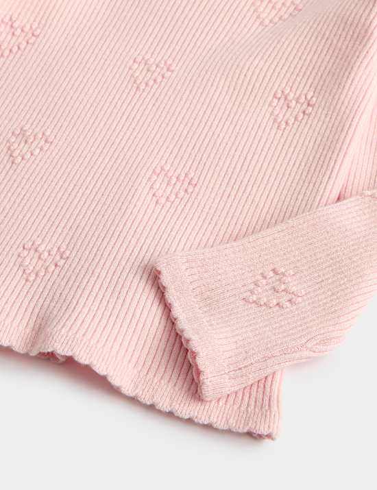 Top en maille textur&eacute;e &agrave; motif c&oelig;urs (du 2 au 10 ans)
