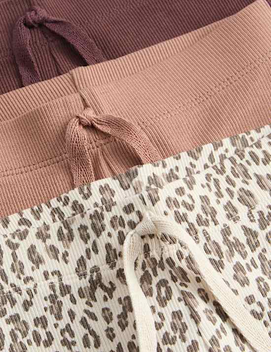 מארז 3 מכנסי טייץ מתרחב בהדפס מנומר (2‏-8 שנים)