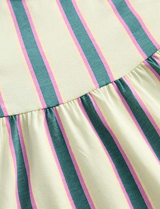 Pure Cotton Striped Sleeveless Dress (2-8 Yrs)