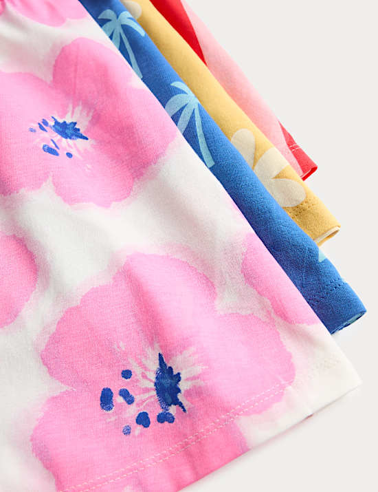 Sukienki w kwiatki 100% bawełny (2&ndash;8 lat) 4 szt.