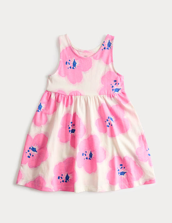 Pure Cotton Sleeveless Dress (2-8 Yrs)