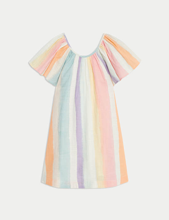 Pure Cotton Rainbow Dress (2-8 Yrs)