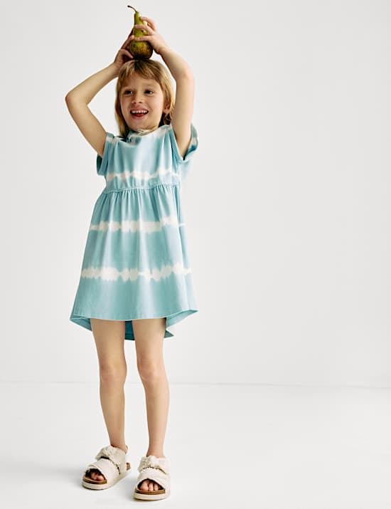 Cotton Rich Tie Dye Jersey Dress (2-8 Yrs)