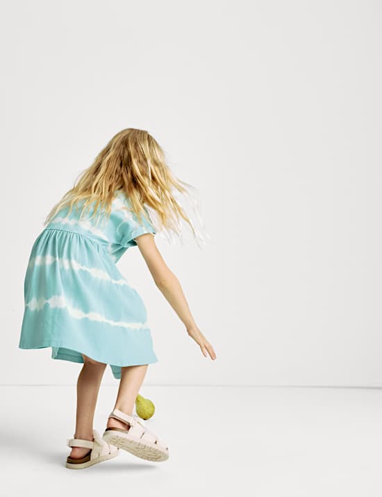 Kleid aus Jersey mit hohem Baumwollanteil und Batikmuster (2&ndash;8 J.)