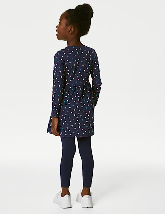 Pure Cotton Heart Dress (2-8 Yrs)