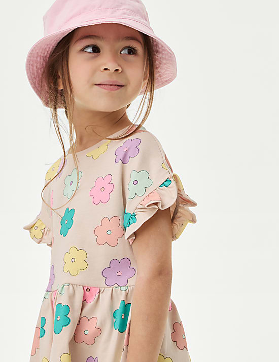 Kleid aus reiner Baumwolle mit Muster (2&ndash;8 Jahre)