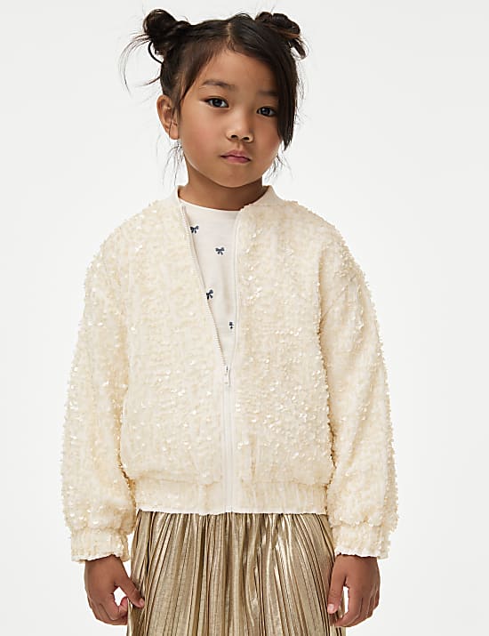 Blouson orné de sequins (du 2 au 8 ans)