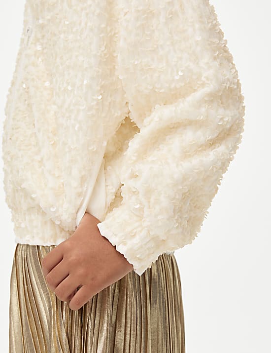 Blouson orné de sequins (du 2 au 8 ans)