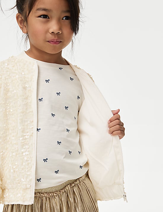 Blouson orné de sequins (du 2 au 8 ans)