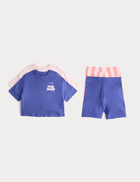 2 Pack Pure Cotton Jersey Outfits (2-8 Yrs)