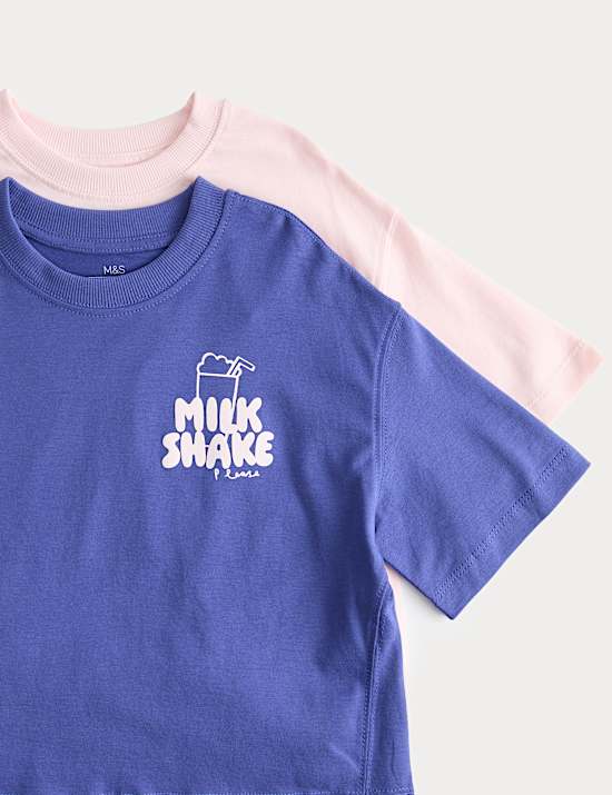 2 Pack Pure Cotton Jersey Outfits (2-8 Yrs)