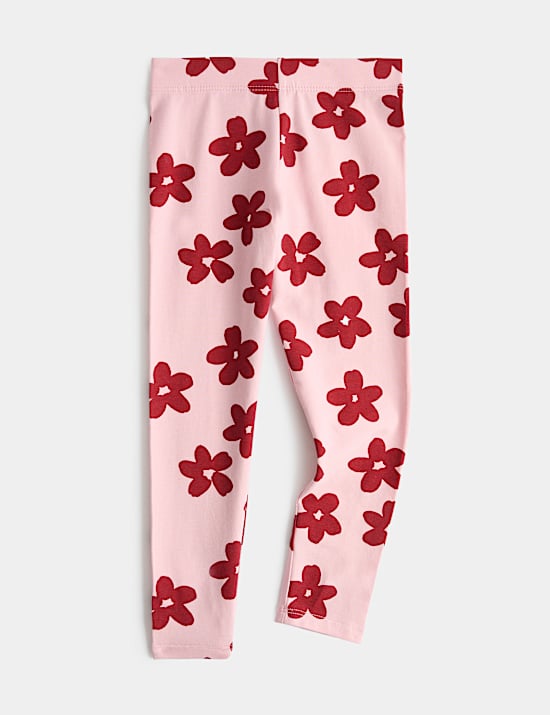 Cotton Rich Floral Print Leggings (2-8 Yrs)