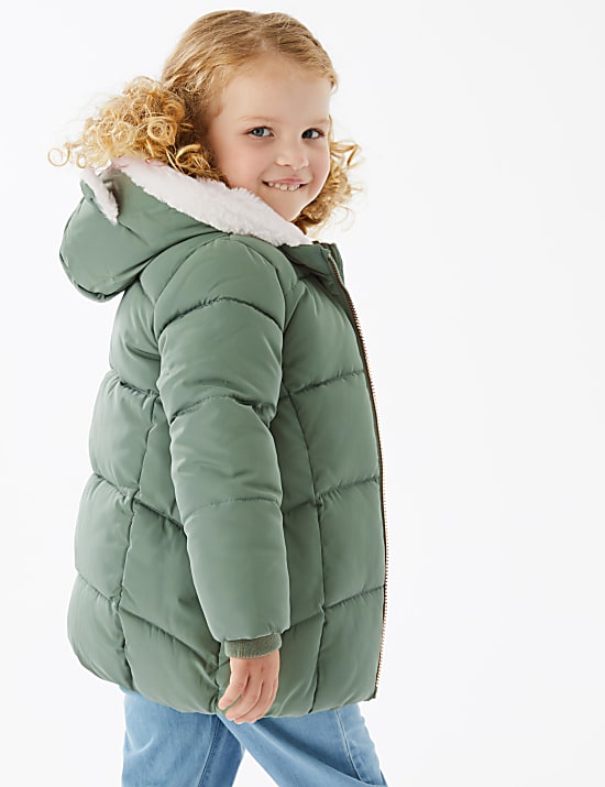 Stormwear&trade; Kitten Ear Padded Longline Coat (2-7 Yrs)