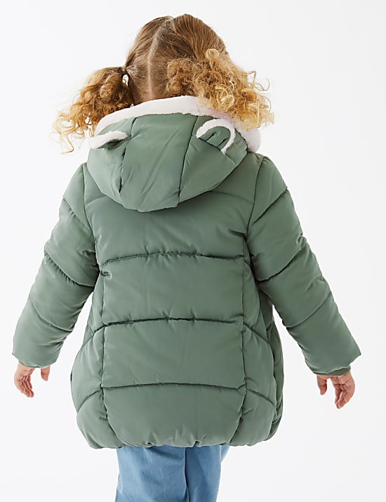 Stormwear&trade; Kitten Ear Padded Longline Coat (2-7 Yrs)