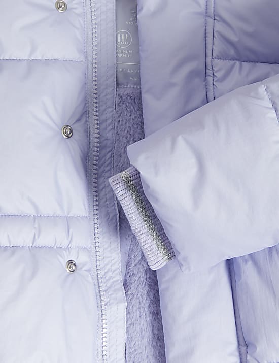 Metalická parka s podšívkou z umělé kožešiny (2–8 let)