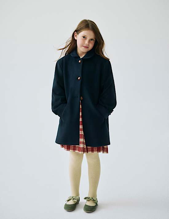Peter Pan Collar Pea Coat (1-10 Yrs)