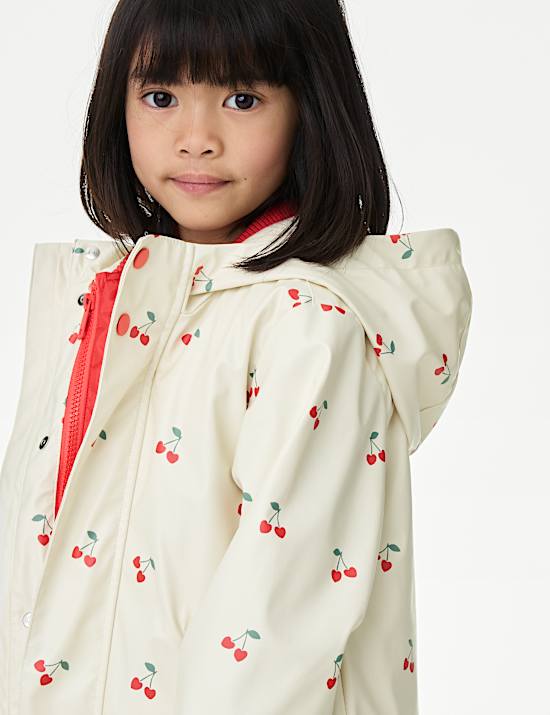 3-in-1 Cherry Print Fisherman Coat (2-8 Yrs)
