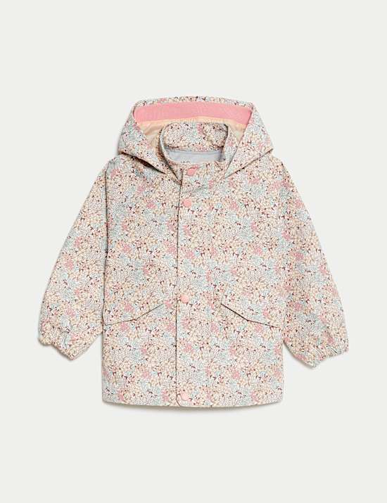 Chaqueta con capucha y estampado de florecillas con Stormwear™ (2-8 años)