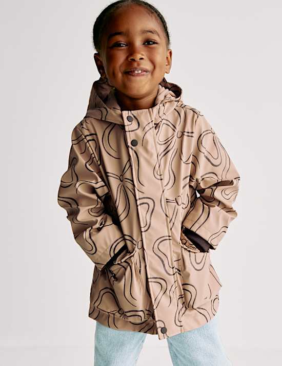 Rybářský kabát typu 3 v 1 s potiskem mašliček (2–8 let)