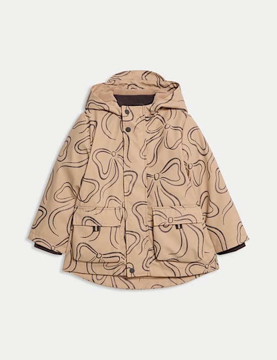 Rybářský kabát typu 3 v 1 s potiskem mašliček (2–8 let)