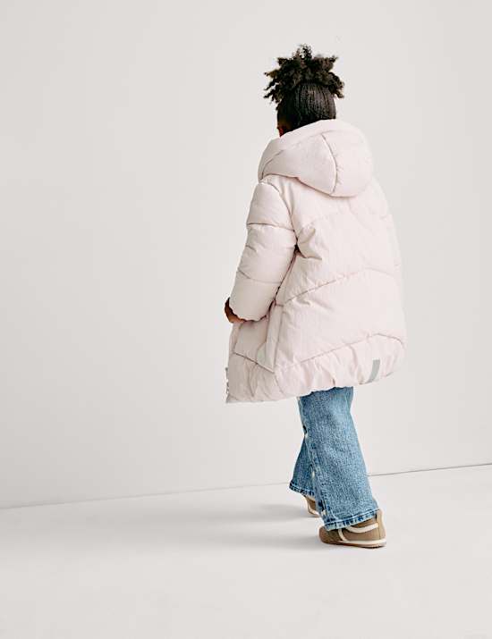 Dlouhý zateplený kabát s kapucí a technologií Stormwear™ (2–8 let)