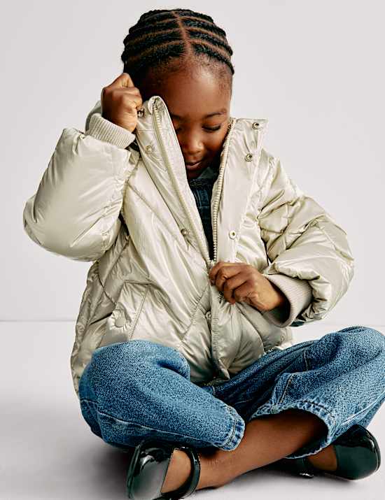 Zateplený metalický kabát s technologií Stormwear™ (2–8 let)