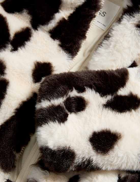 Jack met koeienprint, capuchon en kunstbont (2-8 jaar)