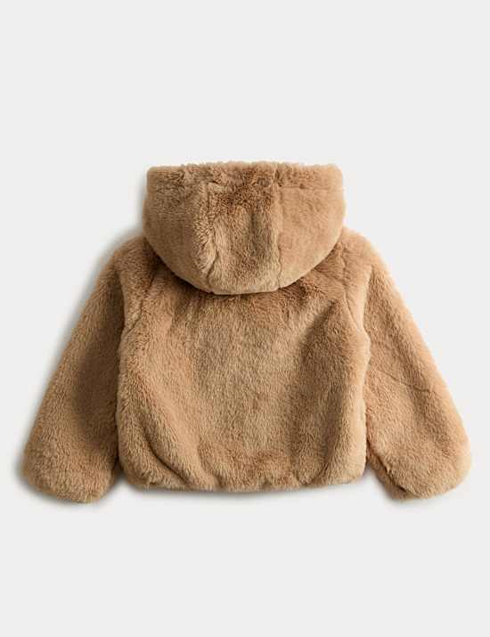 Faux Fur Hooded Jacket (2-10 Yrs)