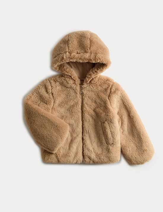 Faux Fur Hooded Jacket (2-10 Yrs)
