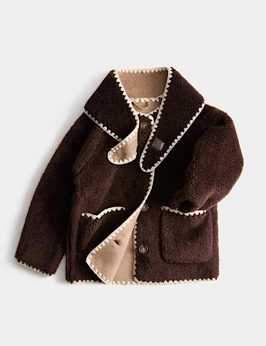 Contrast Stitch Coat (2-10 Yrs)