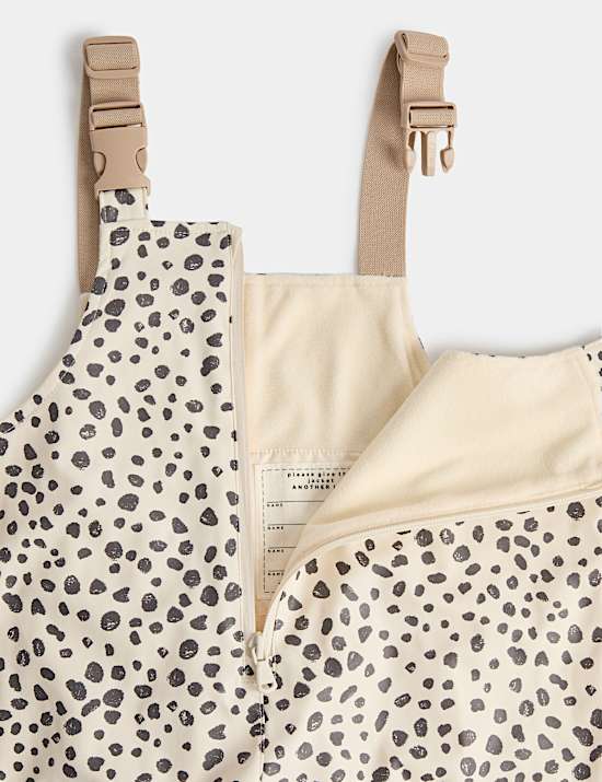 Dalmatian Print Shower Resistant Dungarees (2-8 Yrs)
