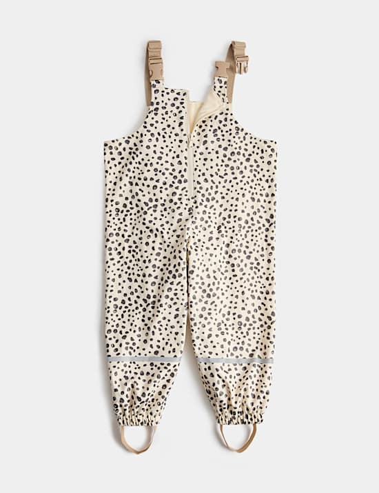 Dalmatian Print Shower Resistant Dungarees (2-8 Yrs)