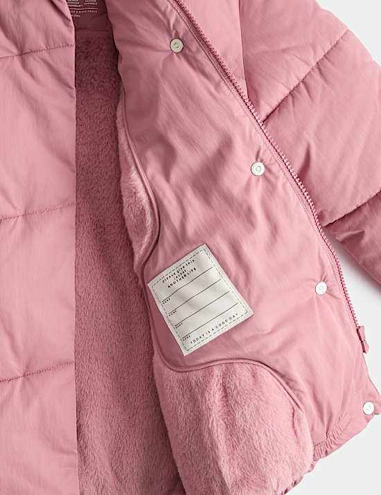 Longline Hooded Padded Jacket (2-8 Yrs)
