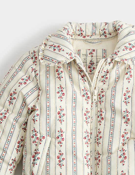 Floral Quilted Jacket (2-8 Yrs)