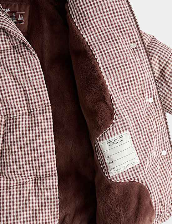 Gingham Padded Coat (2-8 Yrs)