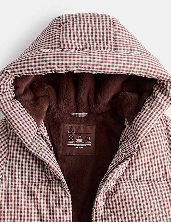 Gingham Padded Coat (2-8 Yrs)