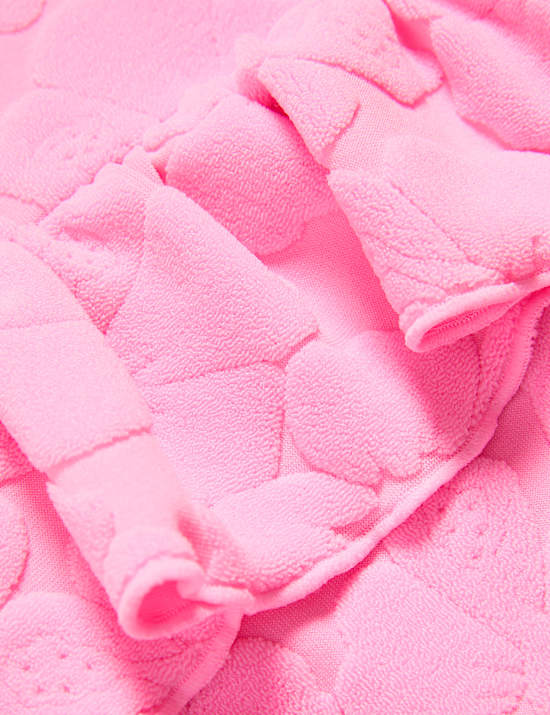 Badeanzug mit Blümchendesign und Strukturmuster (2–8 J.)