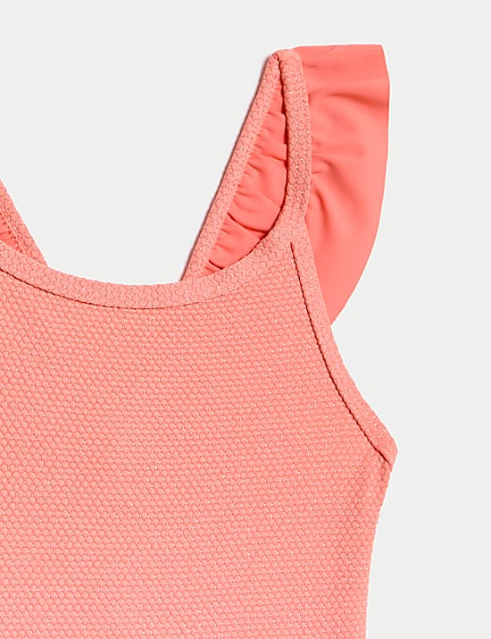 Textured Sparkle Frill Swimsuit (2-8 Yrs)