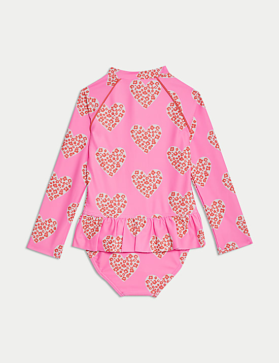 Heart Print Swimsuit (2-8 Yrs)