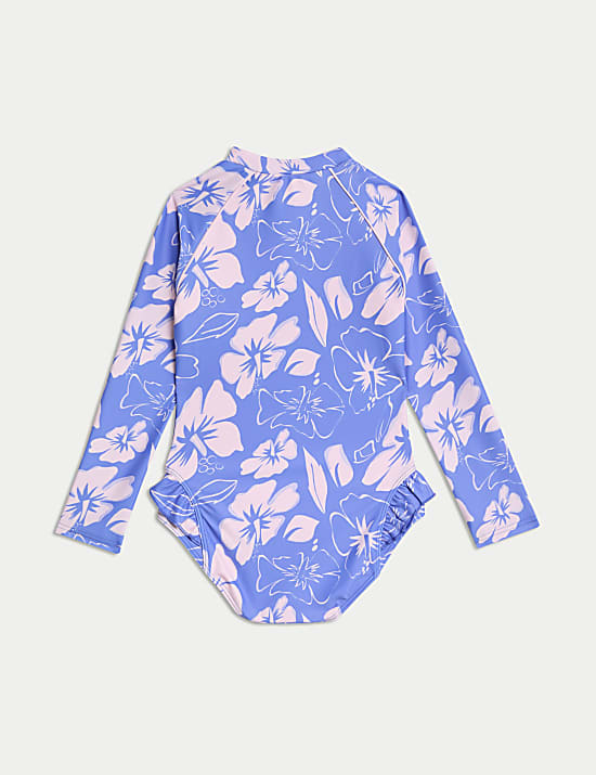 Langarm-Badeanzug mit Musterprint (2–8 J.)