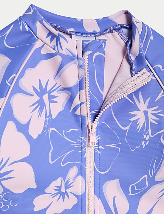 Langarm-Badeanzug mit Musterprint (2–8 J.)