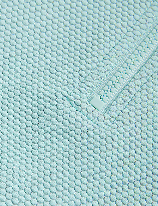 Textured Long Sleeve Swimsuit (2-8 Yrs)