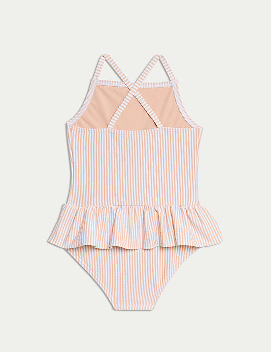 Stripe Frill Swimsuit (2-8 Yrs)