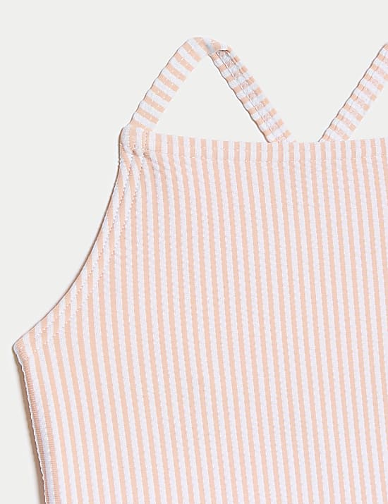 Stripe Frill Swimsuit (2-8 Yrs)