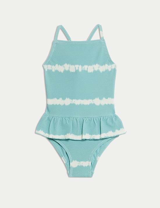 Kostium kąpielowy barwiony tie dye (2–8 lat)